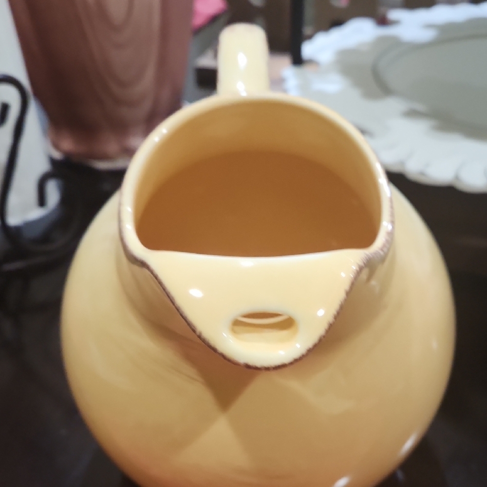 Tag Yellow Ceramic Pitcher - Picture 3 of 6